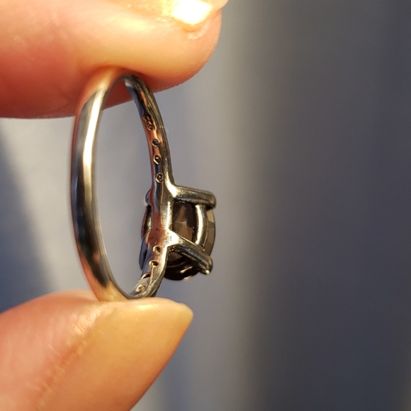 Sterling 925 silver and Smokey Topaz w/ dia. ring - Picture 7 of 7